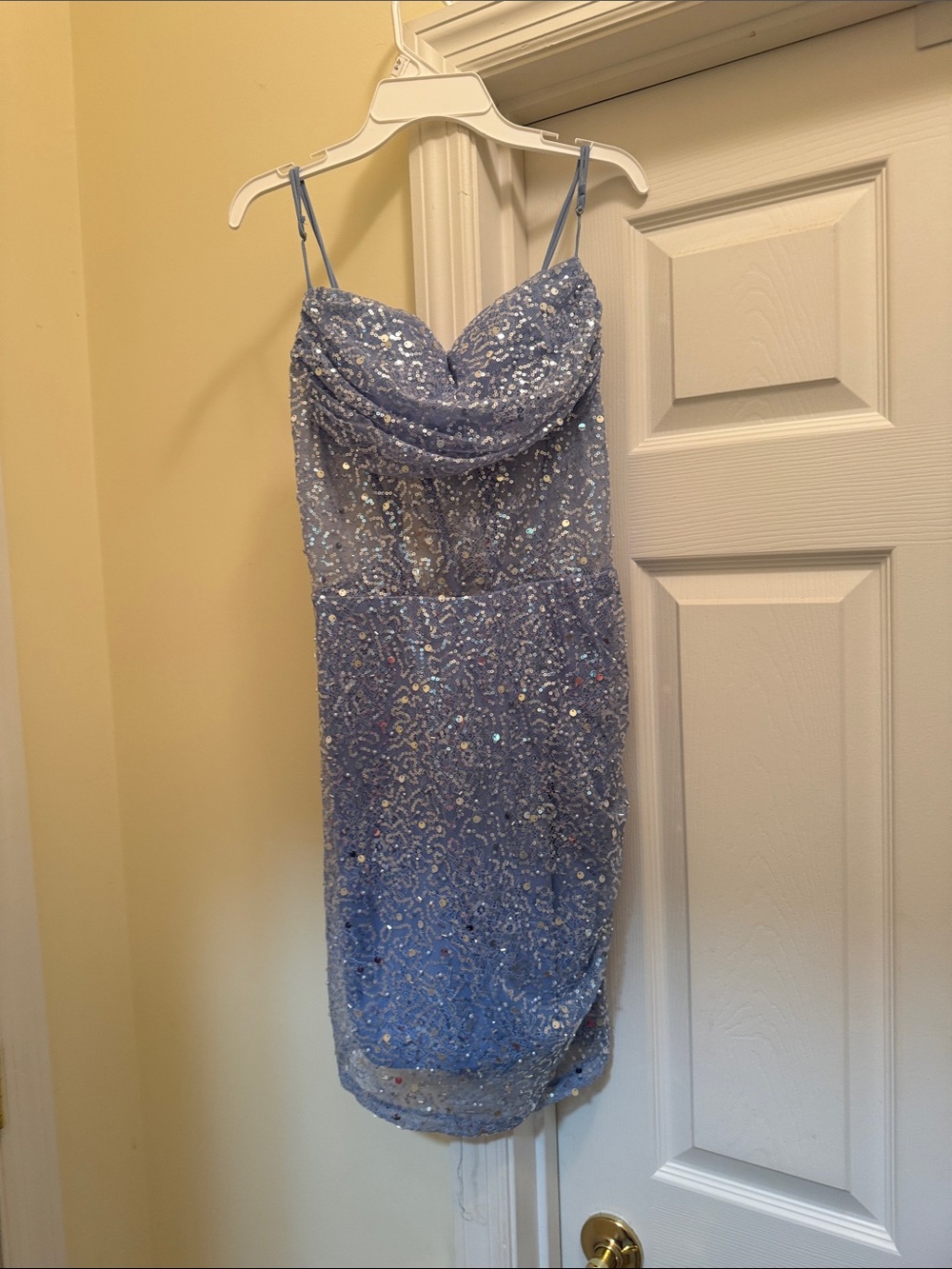 Periwinkle semi-formal sequin dress